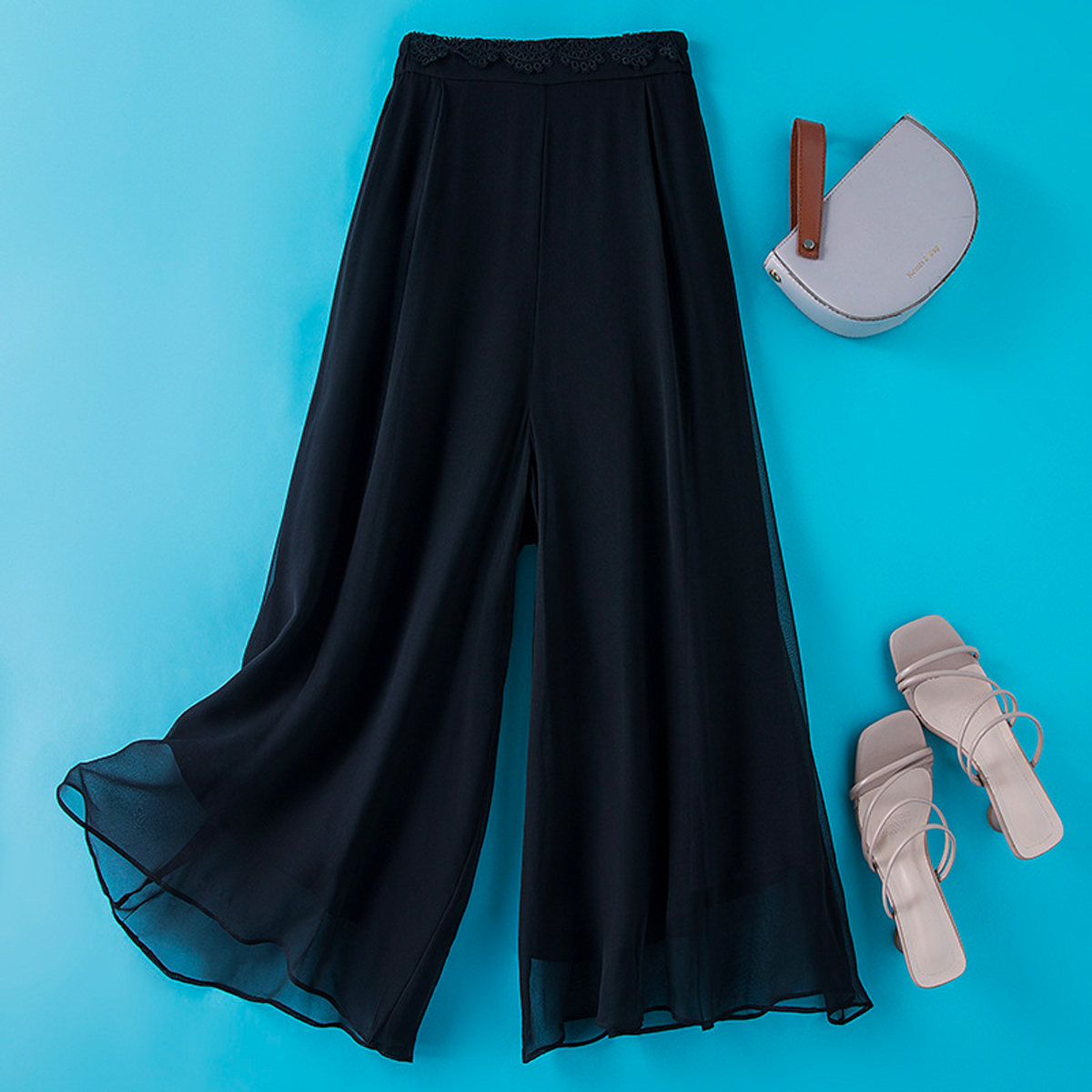 Silk Wide Leg Pant