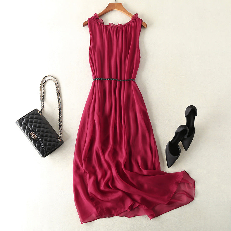 Sleeveless Beach Silk Dress