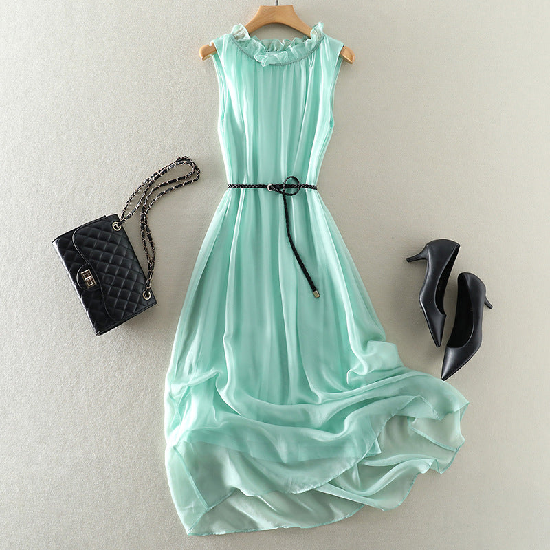 Sleeveless Beach Silk Dress