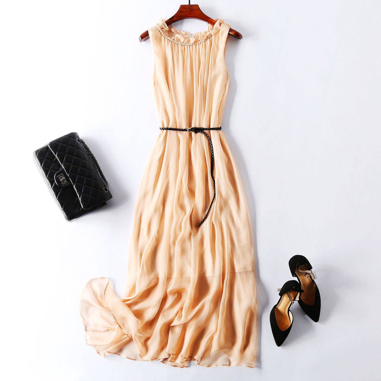 Sleeveless Beach Silk Dress