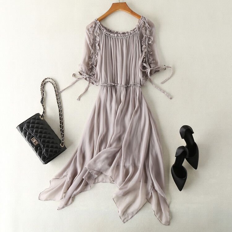 Mulberry Silk Midi Dress