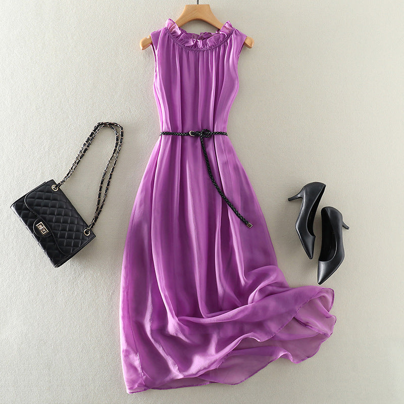 Sleeveless Beach Silk Dress