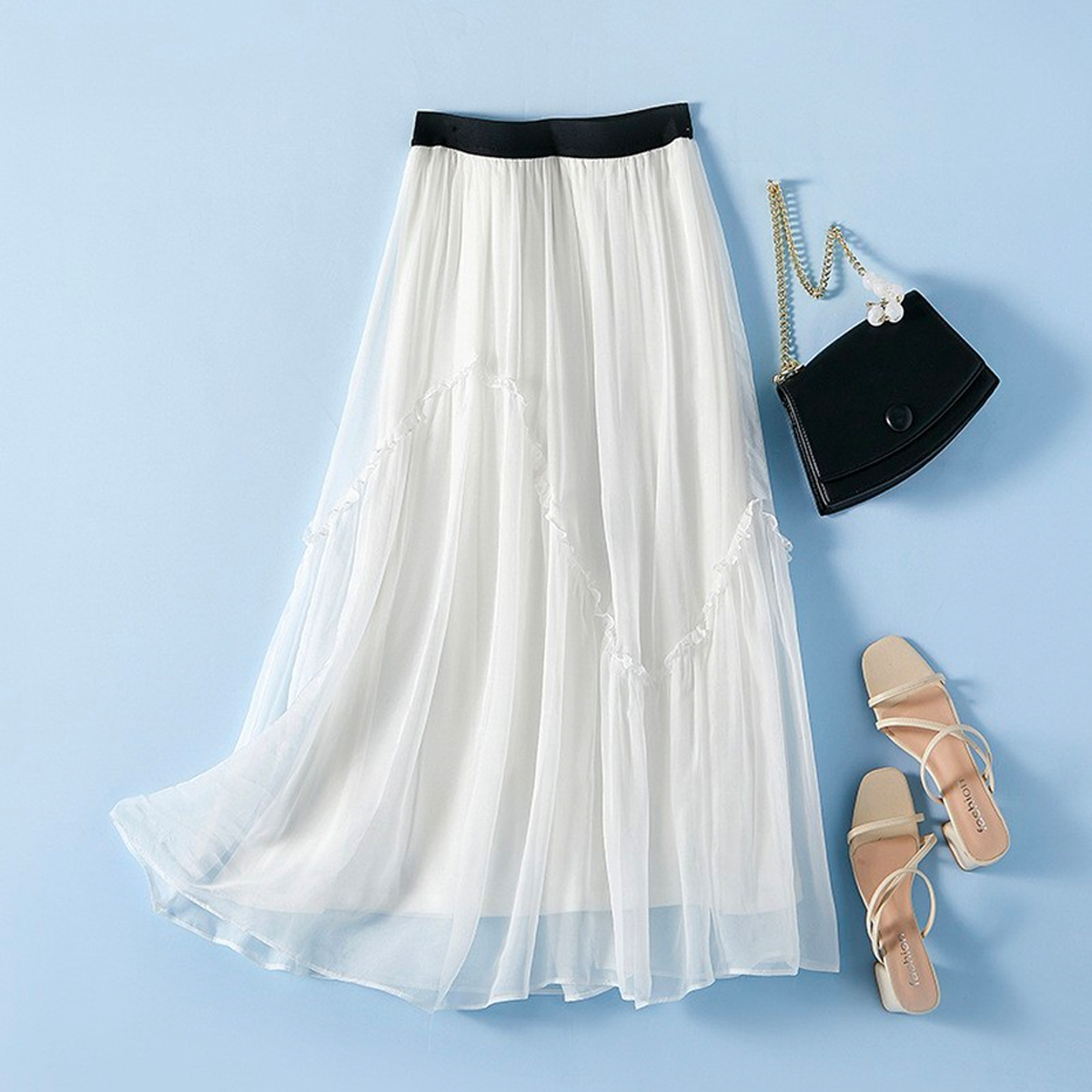 Floral Silk Skirt