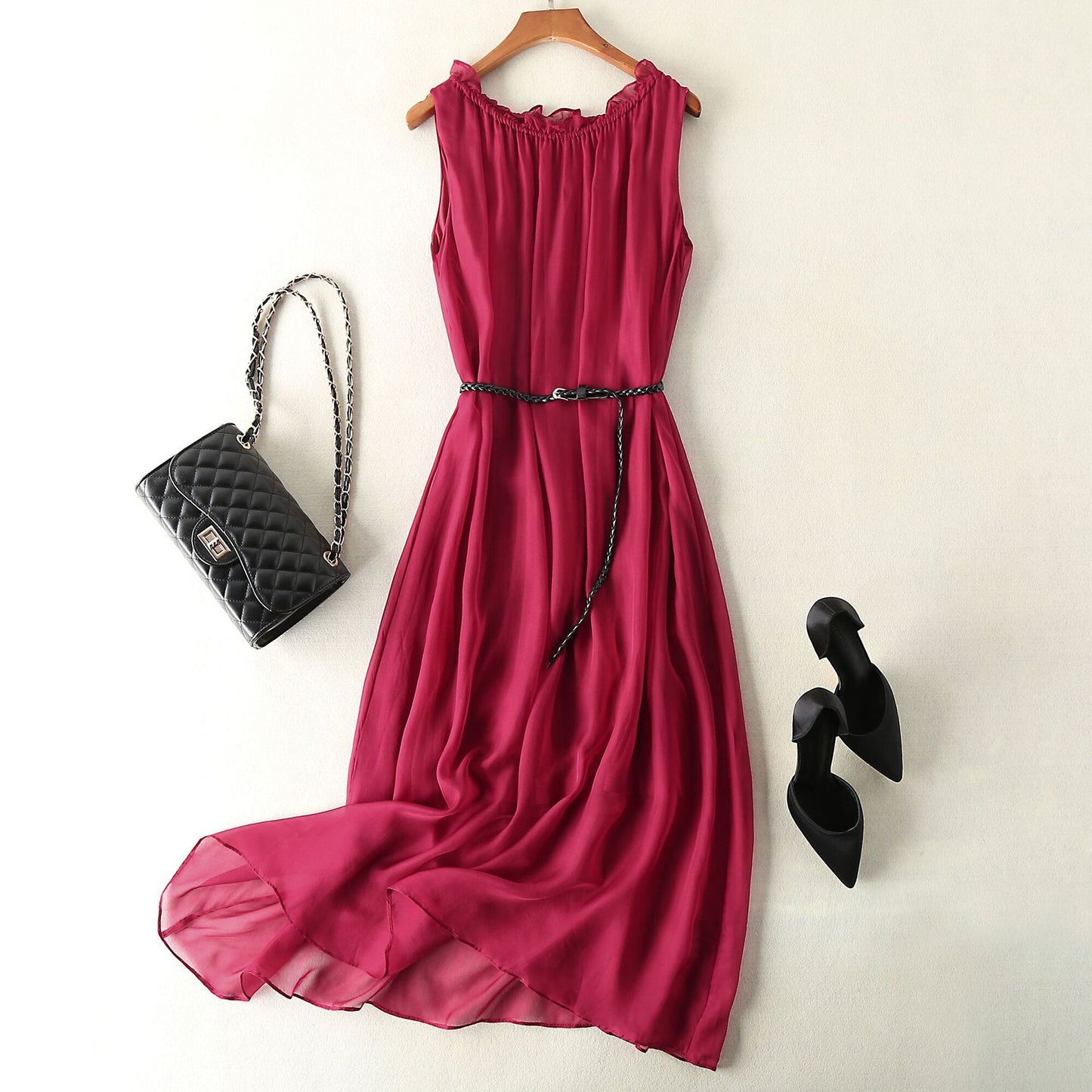 Sleeveless Beach Silk Dress