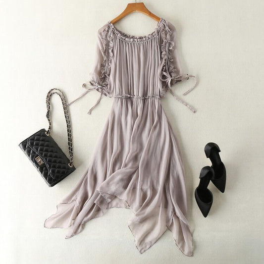 Mulberry Silk Midi Dress